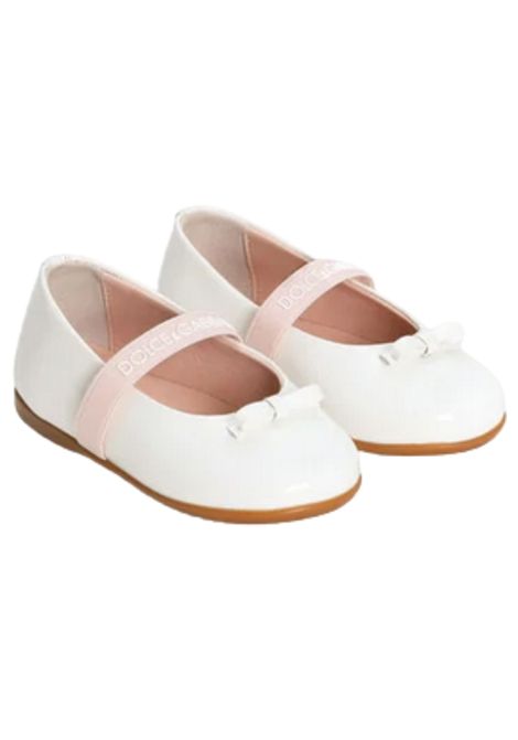 Girls' patent leather ballet flats DOLCE E GABBANA | D11294/PIABIANCO